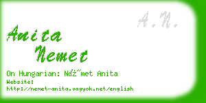 anita nemet business card